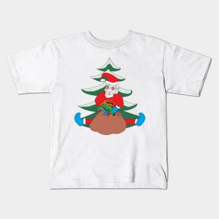 Santa claus and Dragon Kids T-Shirt